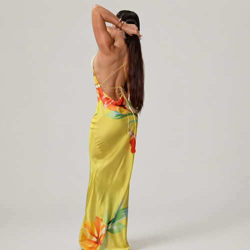 Camélia - ROBE ÉLÉGANTE IMPRIMÉ FLORAL