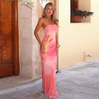 Venus - ROBE LONGUE BUSTIER IMPRIMÉ
